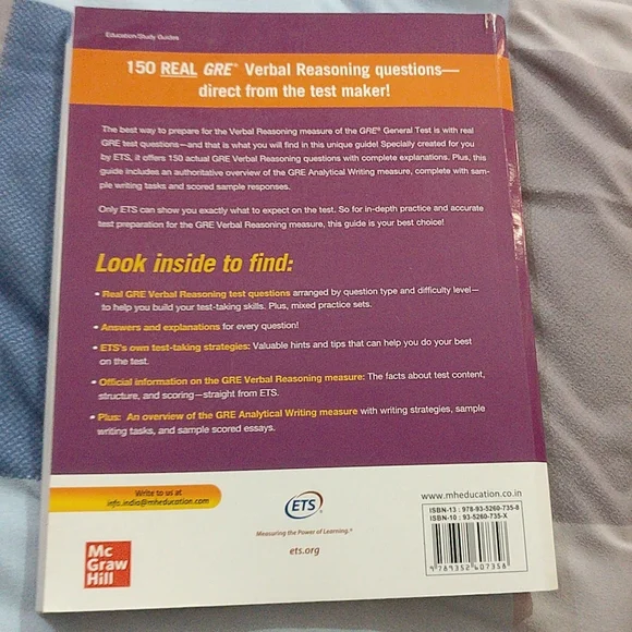 Official GRE verbal reasoning vol 1 - Picture 3 of 7